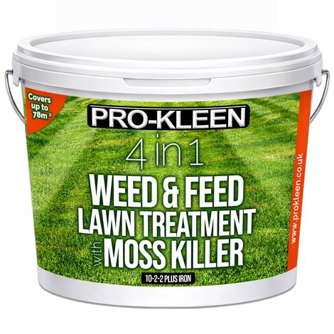 ProKleen Weed & Feed Grass Lawn Fertiliser Treatment with Moss Killer
